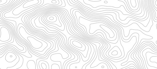 Geometric topographic map background with horizontal wave lines mountain relief texture. abstract geography illustration modern graphic design. © Vector Gallery