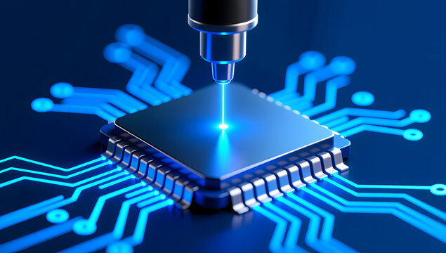Laser probe detecting within chip microstructures