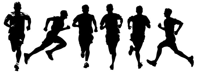 Obraz premium runner, sylwetka biegacz plik wektorowy człowiek