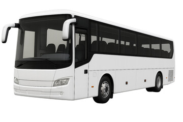 White touring coach bus transport vehicle