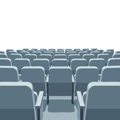 Empty Conference Room with Rows of Modern Seating for Events and Meetings