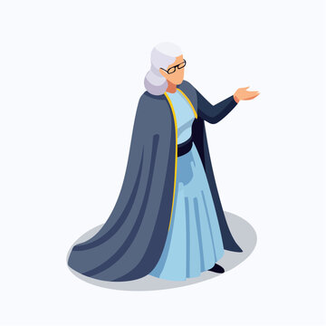 Magicienne cartoon &ndash; Personnage magique fantasy
