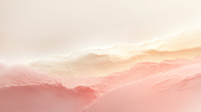 柔らかに溶け合うパステルピンクとクリーム色の抽象背景