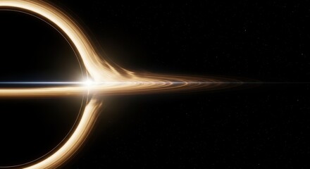 Abstract Cosmic Ring with Light Streaks