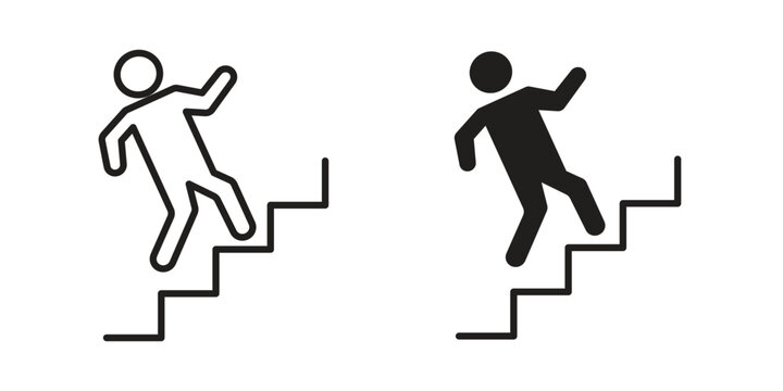 Stairs climbing icon