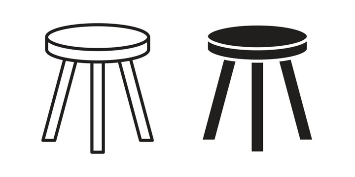 Three legged stool icon