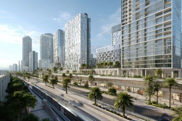 Modern Urban Development Project with High-Rise Buildings