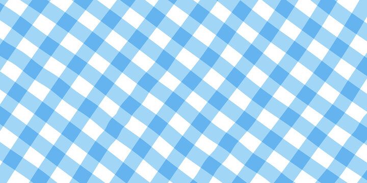 Seamless diagonal checkered light blue and transparent pattern creating a clean geometric background ideal for websites textiles and product packaging