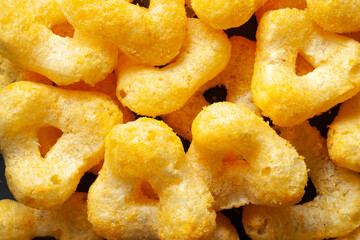 Crispy snacks. Cheese snacks made from corn
