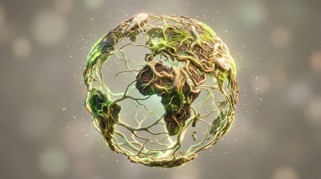 Earth Day Life: Underground Root System and Ecology Art