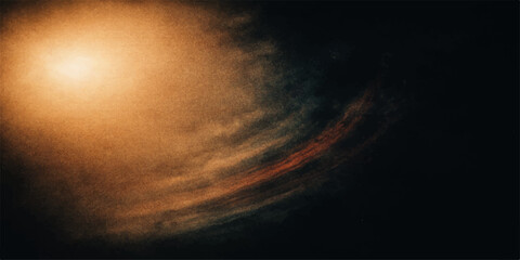 Planet in space with sun and Earth background © Rupa