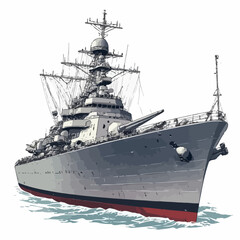 Fototapeta premium Warship Very Cool Design