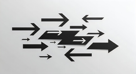 Black arrow icons set