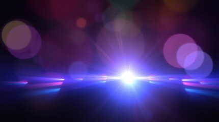 Blurred rainbow refraction overlay effect. Light lens prism effect on black background. Holographic reflection, crystal flare leak shadow overlay. Colorful rainbow disco ball light