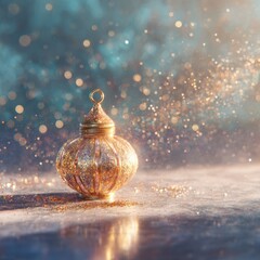 Golden Islamic Ornament in Festive Abstract Celebration