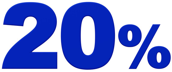 3D素材_数字_20%_青