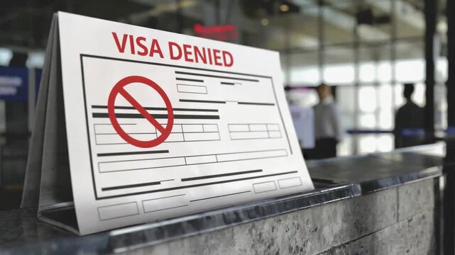 Visa denied at the airport.