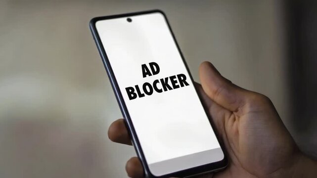 Ad blocker on a mobile device.