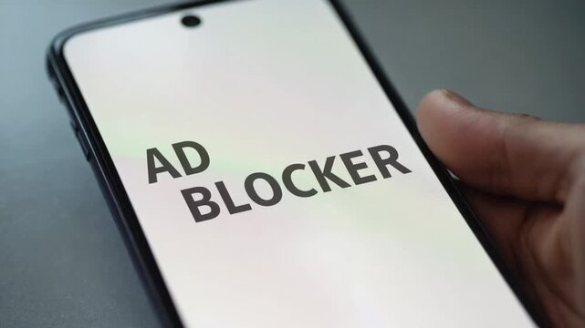 Ad blocker on a mobile device.