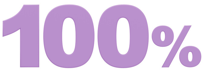 3D素材_数字_100%_紫