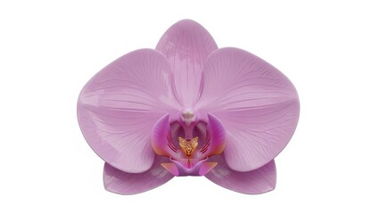 Fototapeta premium purple and pink orchid flowers isolated on a clean white background