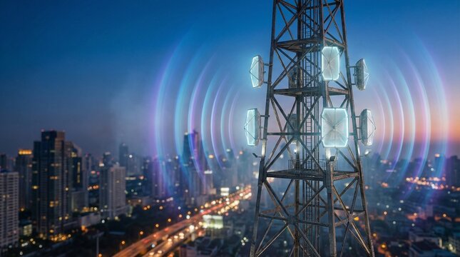 5G and 6G communication infrastructure and radio wave ripples