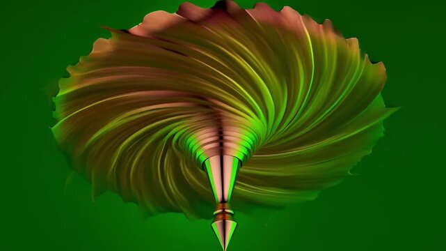 Swirling Colorful Patterns with Vibrant Hues and Dynamic Design Elements on a Green Background