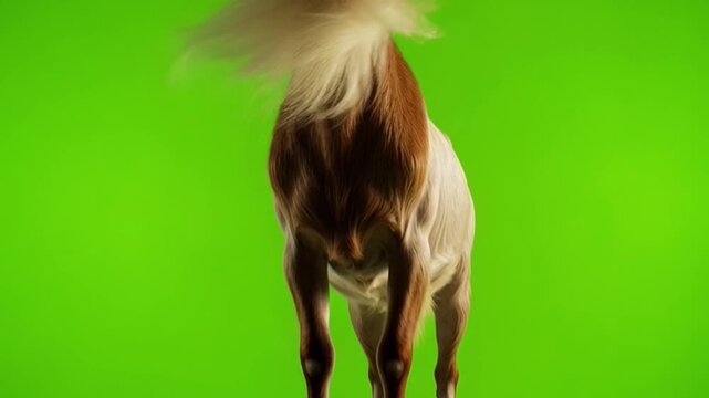 Playful Goat Portrait on Bright Green Background with Curious Expression and Intriguing Features