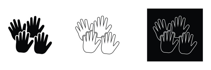 Hands gesturing in different styles and colors for various design needs