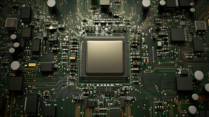 Fototapeta premium Close-up of the precision chip