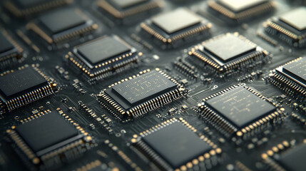 Obraz premium Close-up of the precision chip