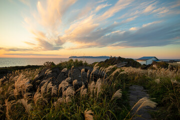 The scenery of Kutsugata Cape, Rishiri Island, Hokkaido, Japan