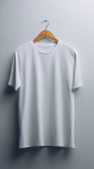 Blank White T-Shirt on Hanger