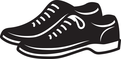 Male shoes black icon. Elegant retro fashion footwear