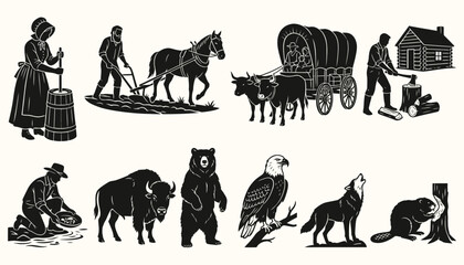 Frontier Life & Wildlife Silhouettes Collection © 777SKYLABS