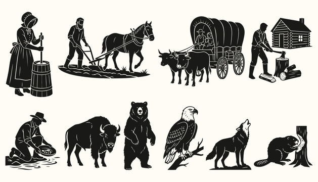 Frontier Life & Wildlife Silhouettes Collection