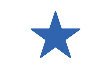 Obraz premium blue single one star icon png transparent background