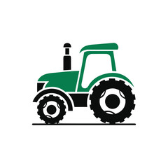 Obraz premium Green and black tractor with large rear wheels agriculture
