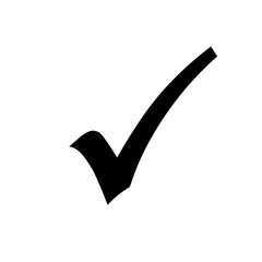 Black check mark symbol. Black tick icon © Estel Leonard