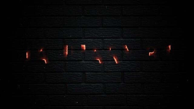 January 31 Text Glowing Neon Month Date On Brick Background