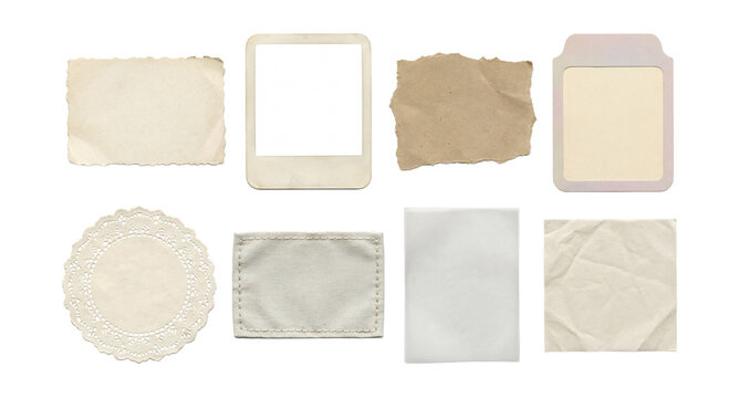 Vintage paper ephemera frames .