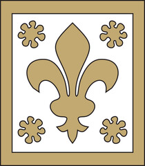 Vector gold and black ancient Roman ornament elements. Classic European parts of patterns. Lili and Krovns
