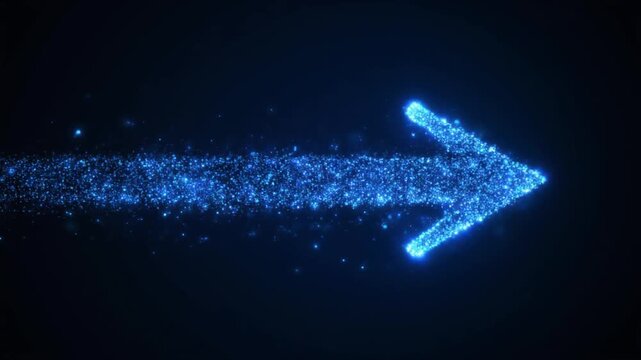 An blue arrow concept for a forward direction.