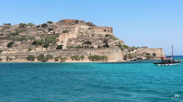 Elunda landscape, island of Spinalonga, Crete, Greece