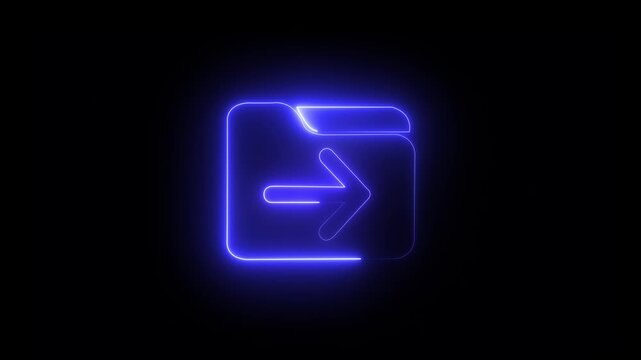 Neon glow ta tech & modern UI Feel Diced  File Transfer, Move File, Export Folder, Upload Folder, Data Transfer, Document Management  One Use Hobe.