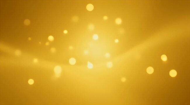 A soft, glowing golden abstract background with bokeh lights and subtle wavy patterns.