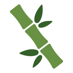 Bamboo vector icon. Simple minimal plant symbol, flat style illustration.
