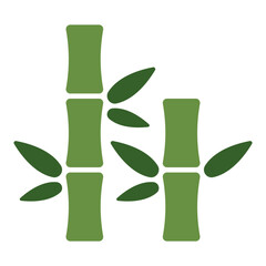 Bamboo vector icon. Simple minimal plant symbol, flat style illustration.