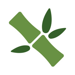Bamboo vector icon. Simple minimal plant symbol, flat style illustration.