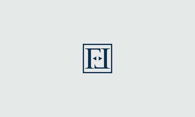 Obraz premium A minimalist logo featuring a dark blue nested square with a stylized f inside
